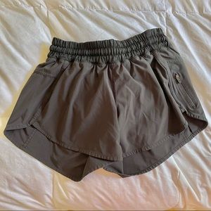 Lululemon track shorts. Black. Gently worn.